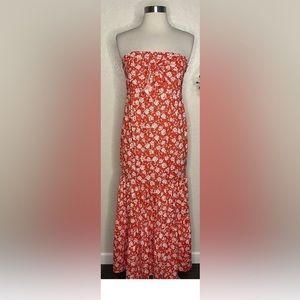 NWT Asos Maternity Bandeau Tie Front Maxi Dress